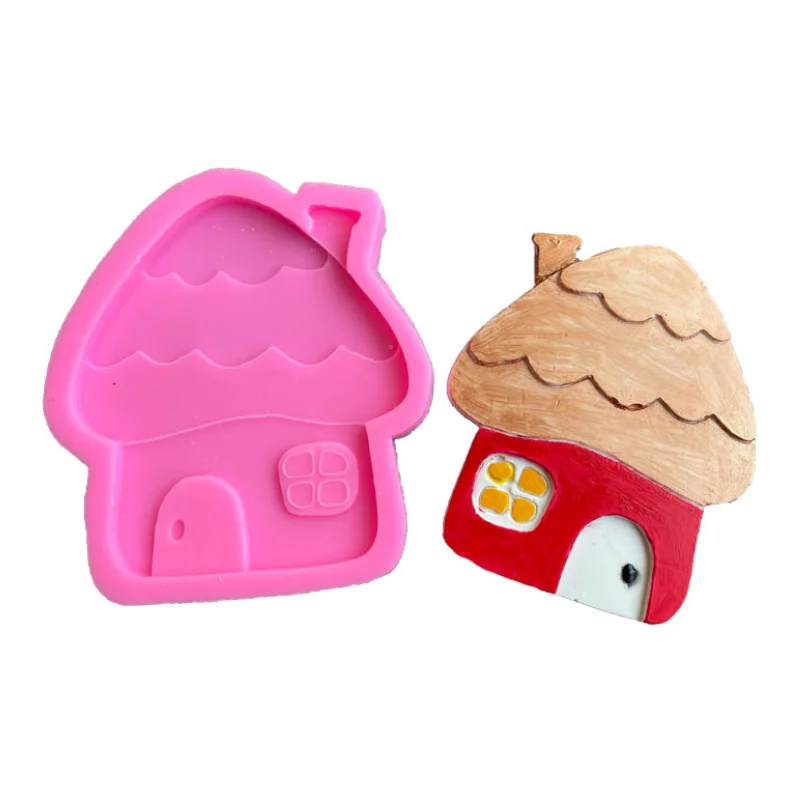 Mushroom house silicone sugar turning mold cake chocolate decoration manual soap aromatherapy gypsum mold