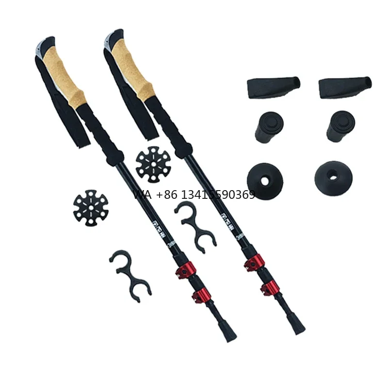 

Antique Nordic 100% Carbon Fiber Telescoping Foldable Self Defense Hiking Trekking Poles Sticks Walking Stick