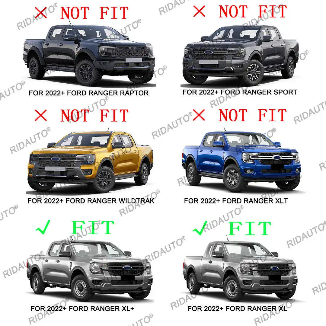 NEW 2022 2023 Next-Generation Front Grille With LED Light For FORD RANGER T9 Standard Version XL XL+ XLS