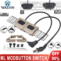 WADSN Tactical ModButton Pressure Switch Fit 20mm Keymod M-Lok Rail For SF M600 Flashlight PEQ DBAL Hot button Romote Switchs