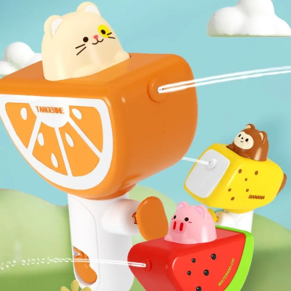 Fruit-shaped Banana Water Spray Toys Press Type Handheld Orange Bath Fountain Toy Monkey Animal Design