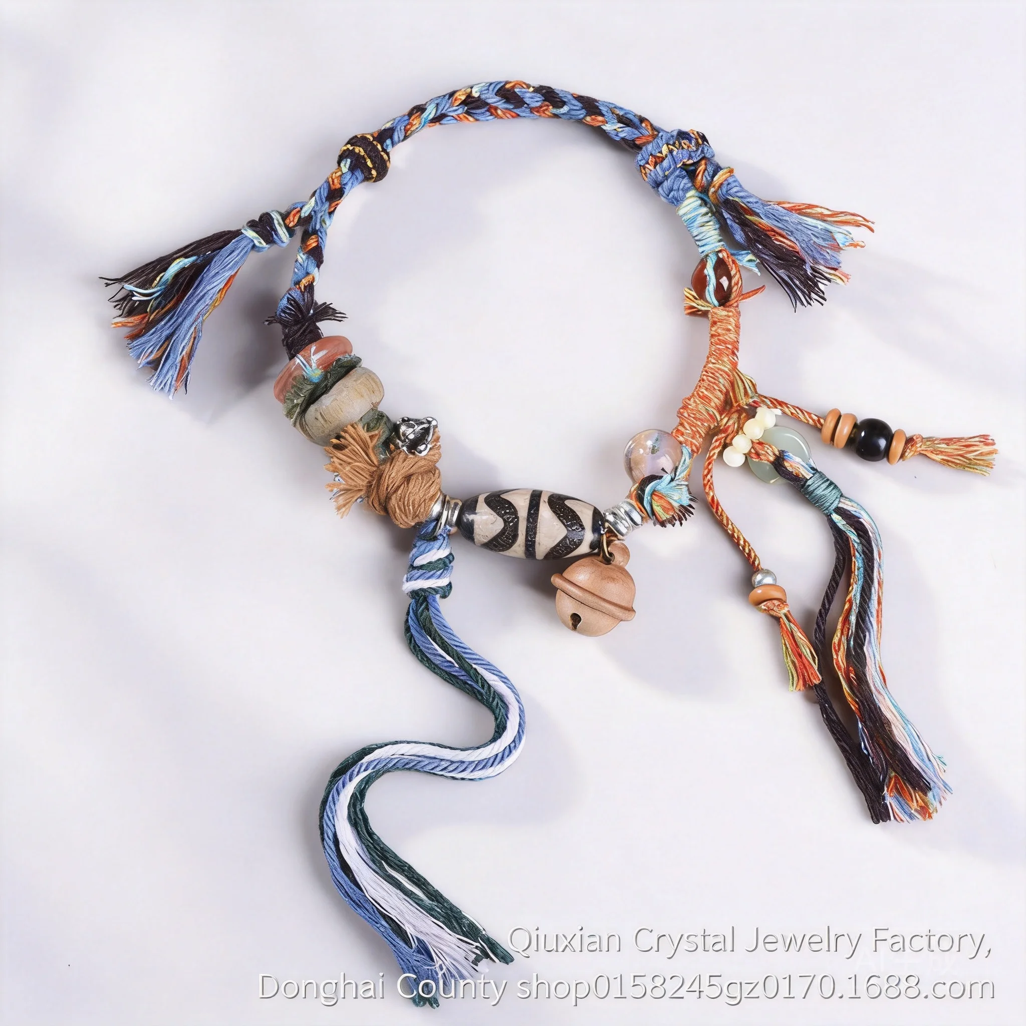 snqp-tibetan-style-double-tiger-tooth-dzi-bead-multi-treasure-braided-bracelet-lucky-blessing-good-fortune-ethnic-handmade-tasse