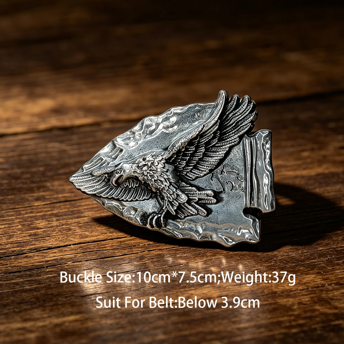 BuckleClub zinc alloy retro flying eagle belt buckles for 3.6-3.9cm width belt Trendy Western dragon Snake Gothic Punk Buckle view 4