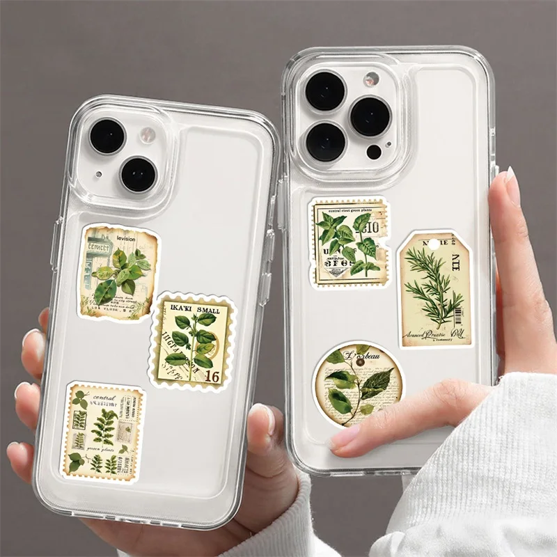 10/30/50PCS Green Plants PVC Sticker Aesthetic Decoration Scrapbooking Korean Stationery Hand Accounting Supplies
