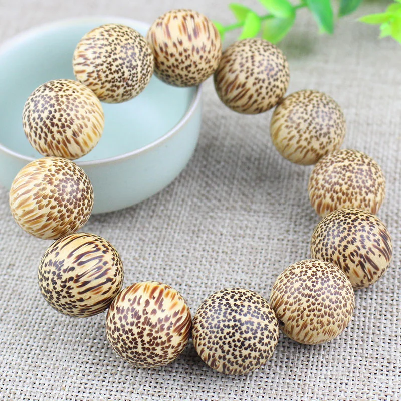 Coconut Wood Hand-string 2.0 Toys Buddha Beads Old Materials High-density Submerged Fish Seed Pattern Live Broadcast Room Amulet