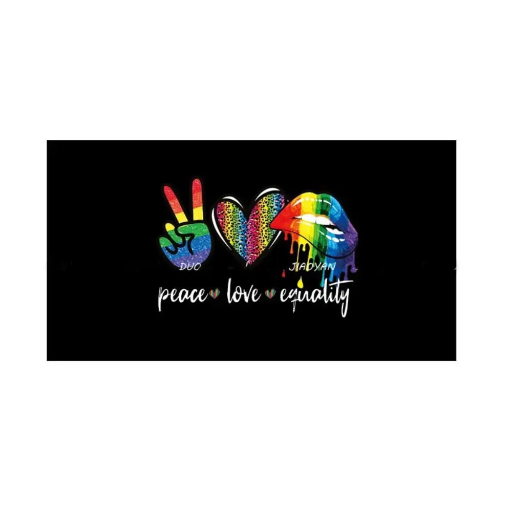 Fashion Parade Rainbow Elastic Headband Letter Heart Rainbow Headband Breathable Stretch Sports Hairband Makeup
