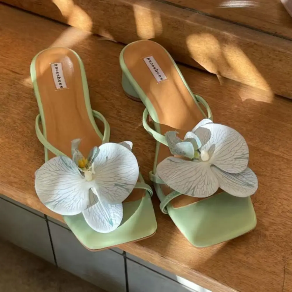 Sandals Decorations Flower Shoe Accessories Removable Vacation Style Butterfly Orchid Shoes Charms Clogs Buckle Shoe Accessories