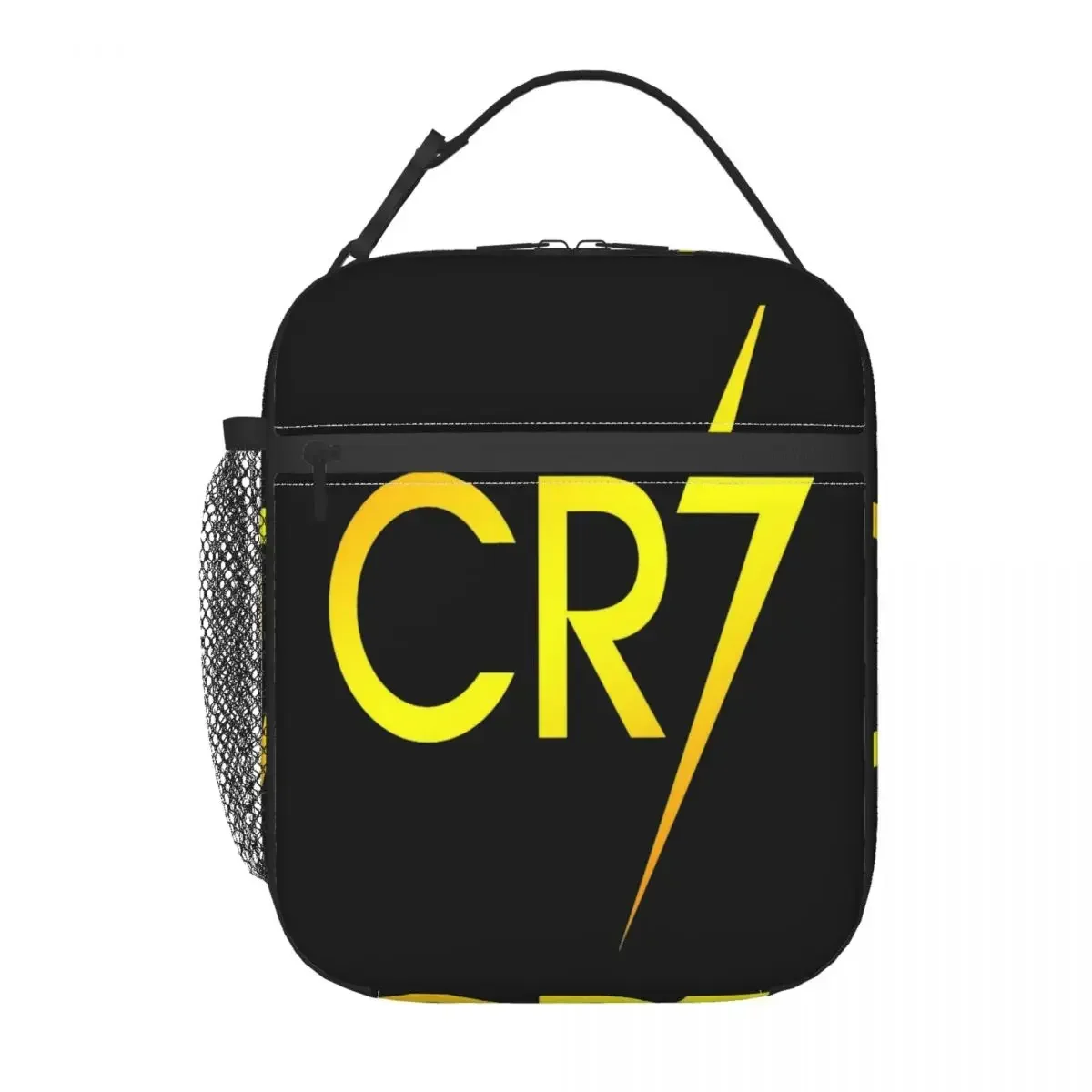 CR7 Football Ronaldo Piłka nożna Izolowana torba na drugie śniadanie Duży pojemnik na drugie śniadanie Torba termiczna Tote Lunch Box Szkolna torba