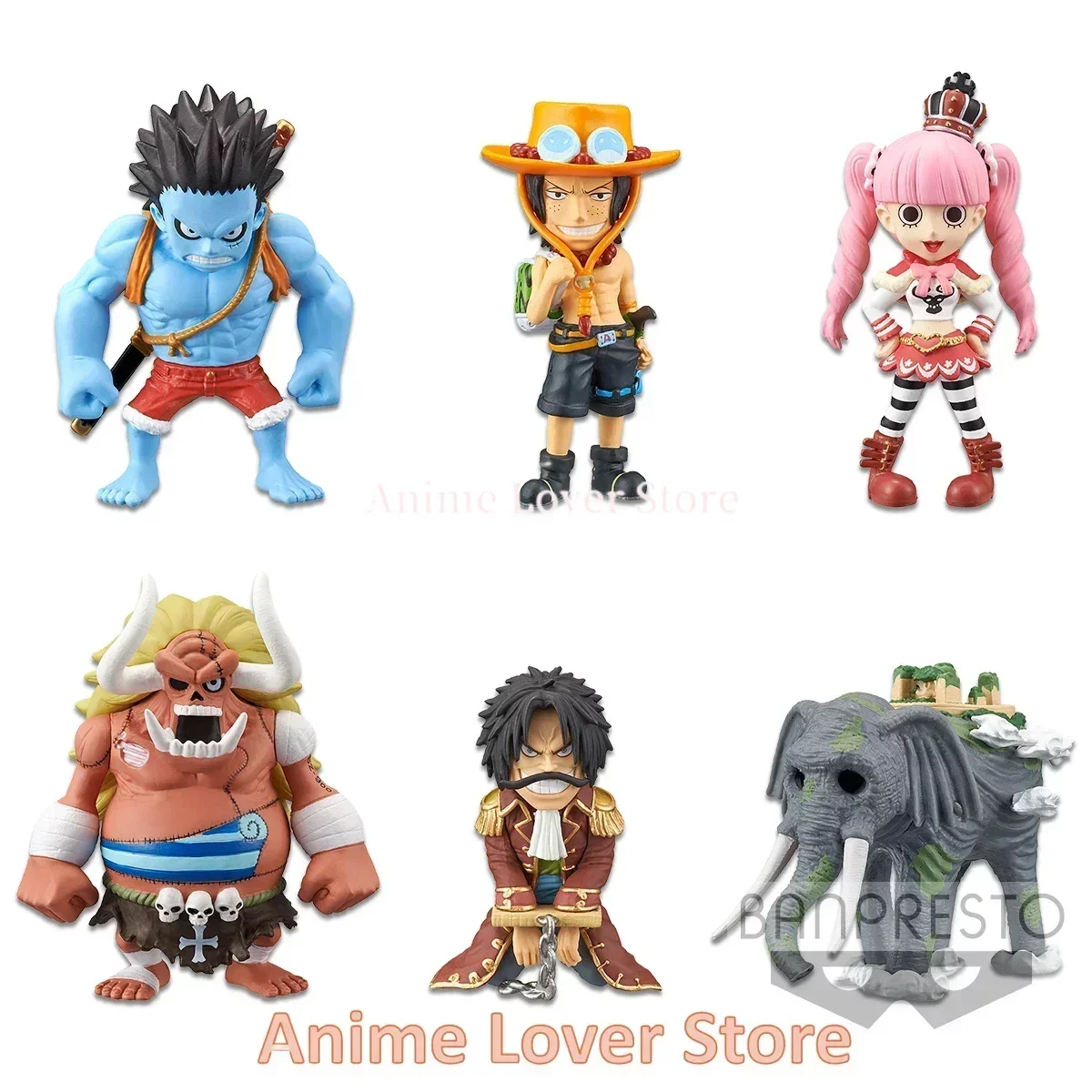 Bandai Banpresto Original One Piece WCF Treasure Rally Vo.2 Luffy Ace Perona Roger OZ Zunesha Anime Figures Toys for Kids