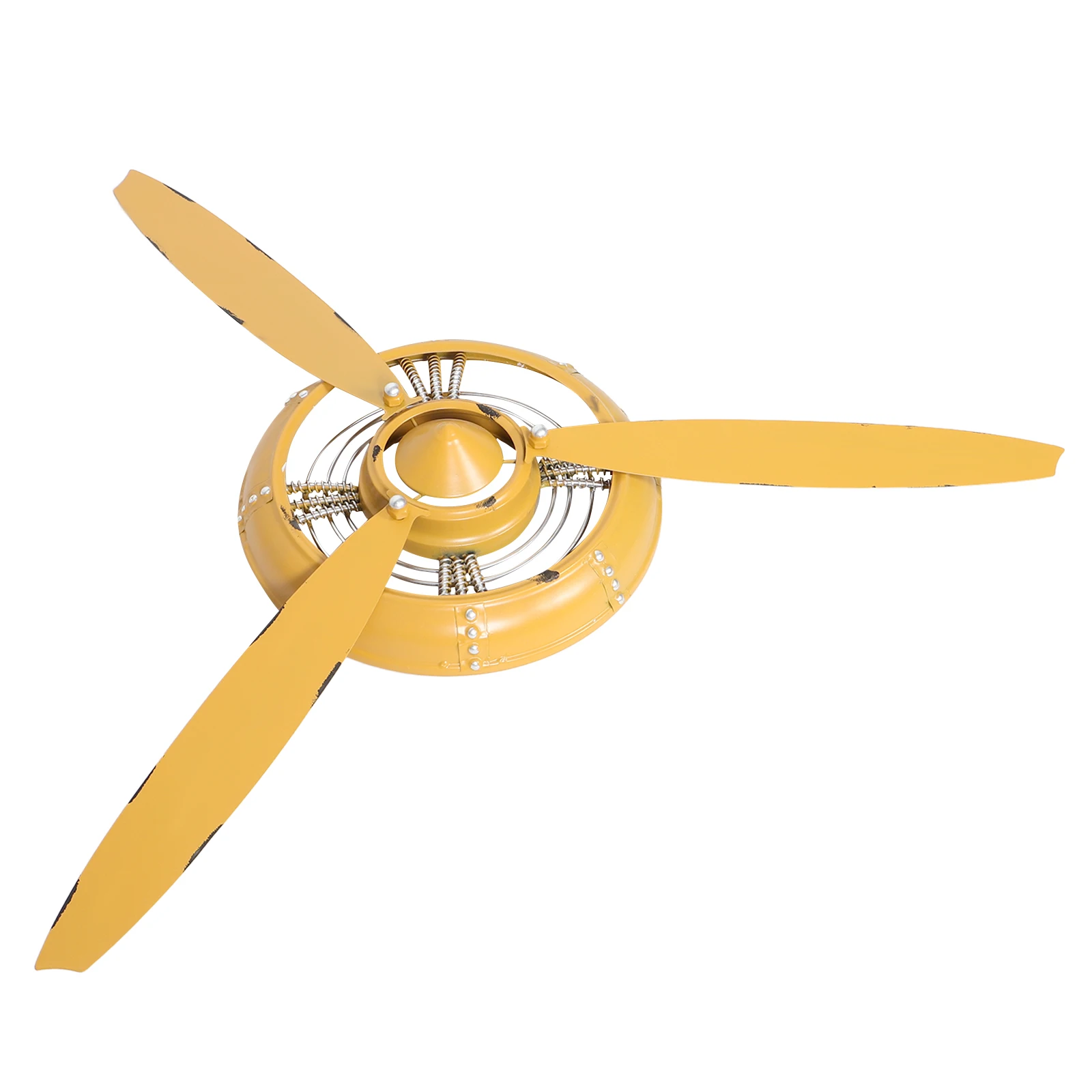 Vintage Style Hanging Ornament Iron Decor Retro Propeller Home Office Adornment Decorative Pendant Metal Wall