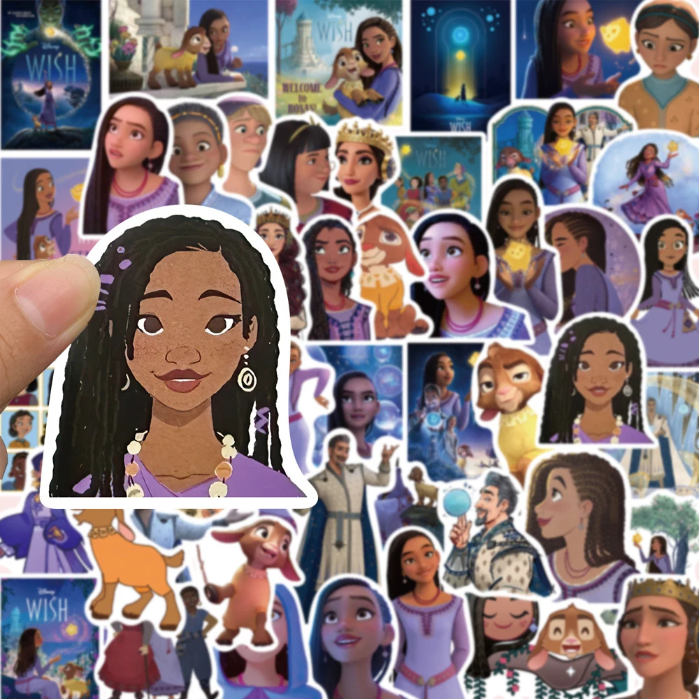 10/30/50PCS Disney Movie Wish Stickers Decals Waterproof DIY Phone Case Stationery Car Waterproof Cute Cartoon Sticker Kids Toys