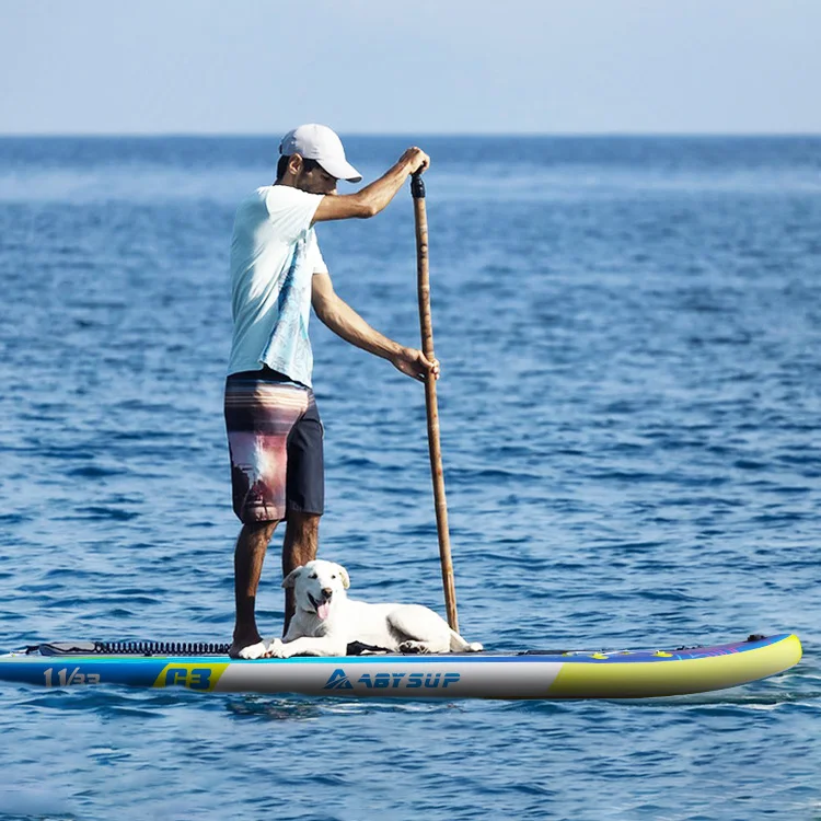 

Family Pet Friendly HUALE SUP1100 Inflatable SUP Board Complete Accessories Portable Eco-Friendly