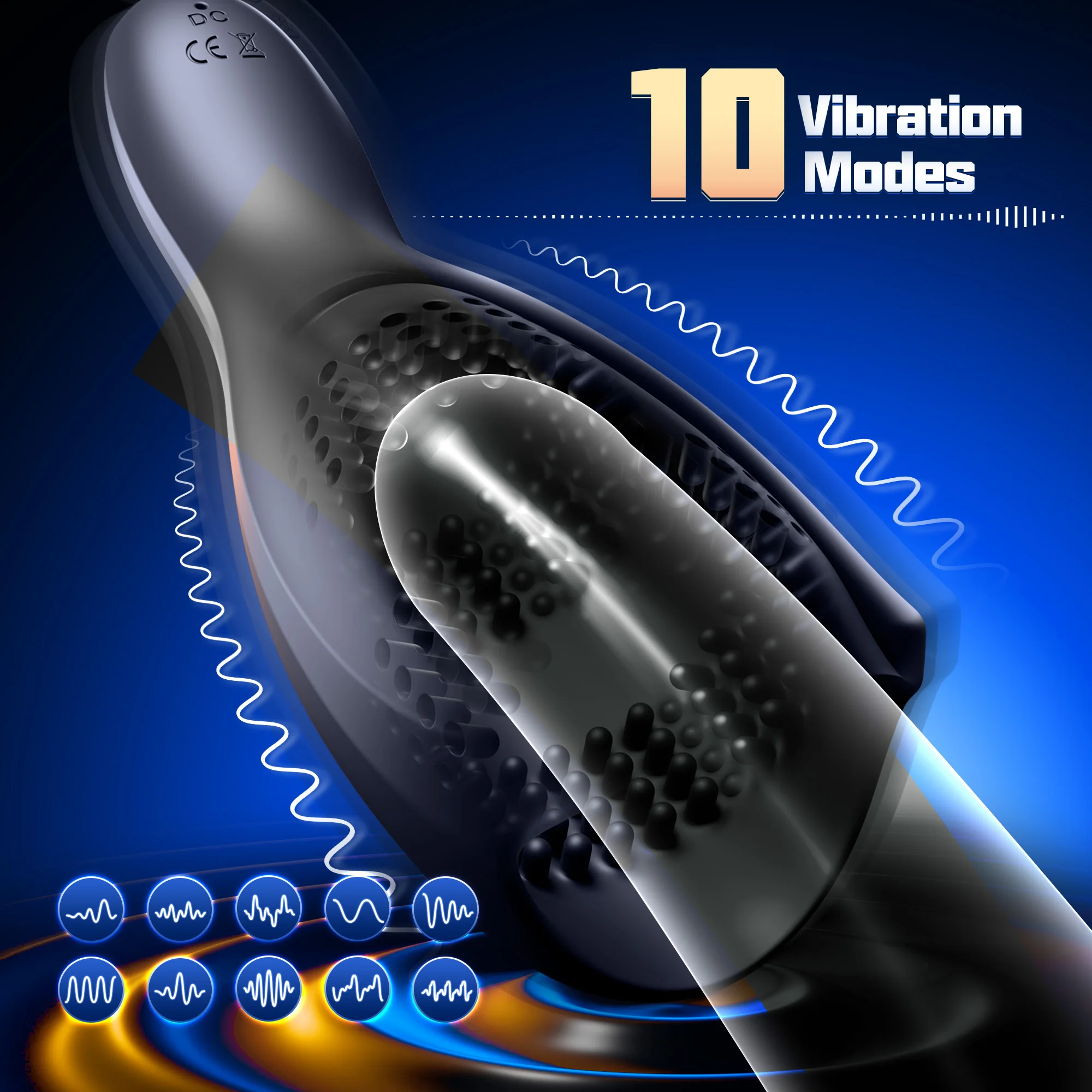 Male Masturbator Penis Training Vibrator with Tongue Licking Penis Blowjob Massager Adult Sex Toys for Men Increase Endurance 18