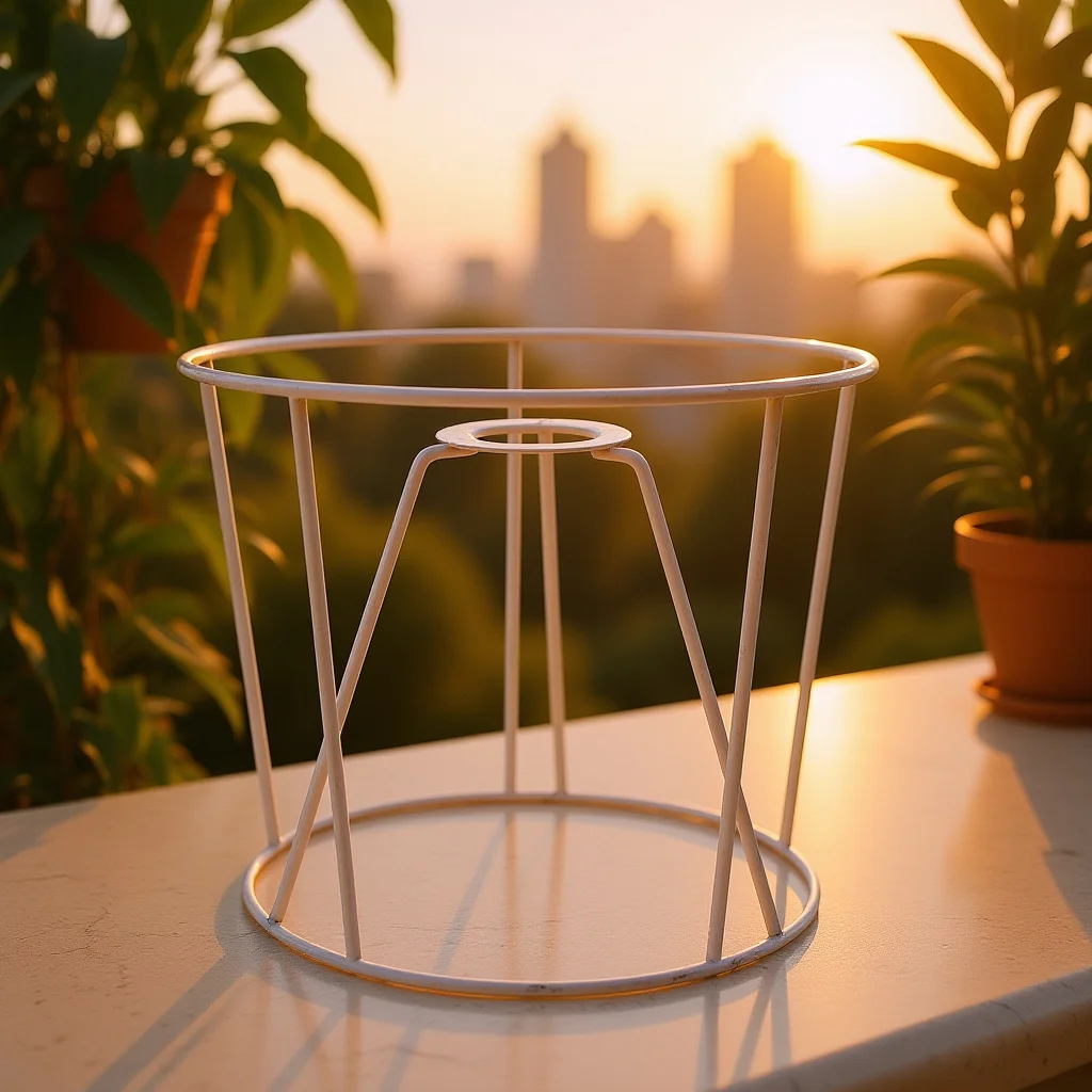 

Lampshade Frame Ring Replacement Iron Wire Cage Durable DIY Lampshade Supply Pendant Ceiling Light Holder Vintage Metal Bulb