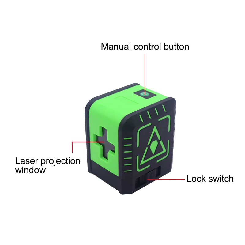 Pracmanu 2 linie zielona/poziomica z czerwonym laserem samopoziomująca poziome i pionowe linia krzyżowa