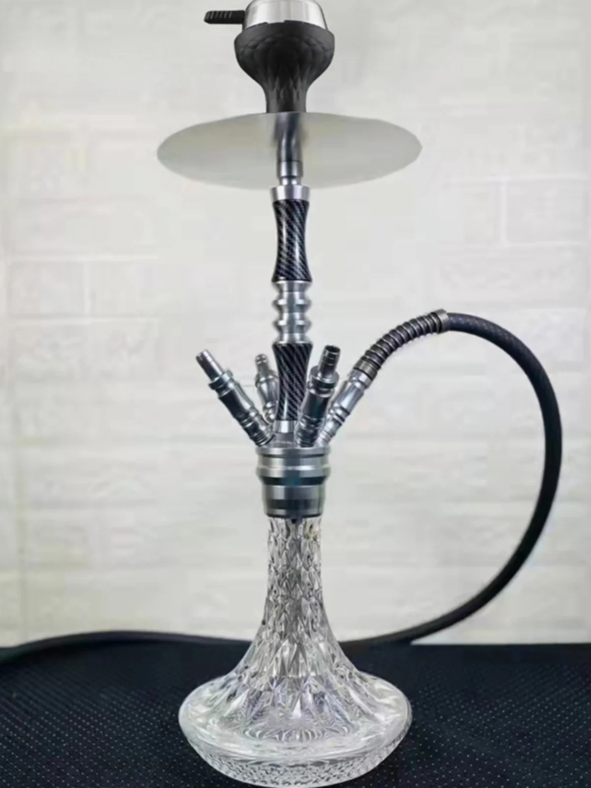 Arab hookah bar new large 60CM double tube carbon fiber alloy pot