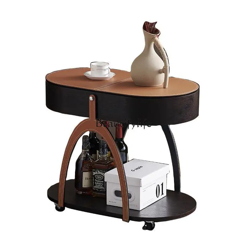 

Movable trolley Italian minimalist home living room sofa small side table