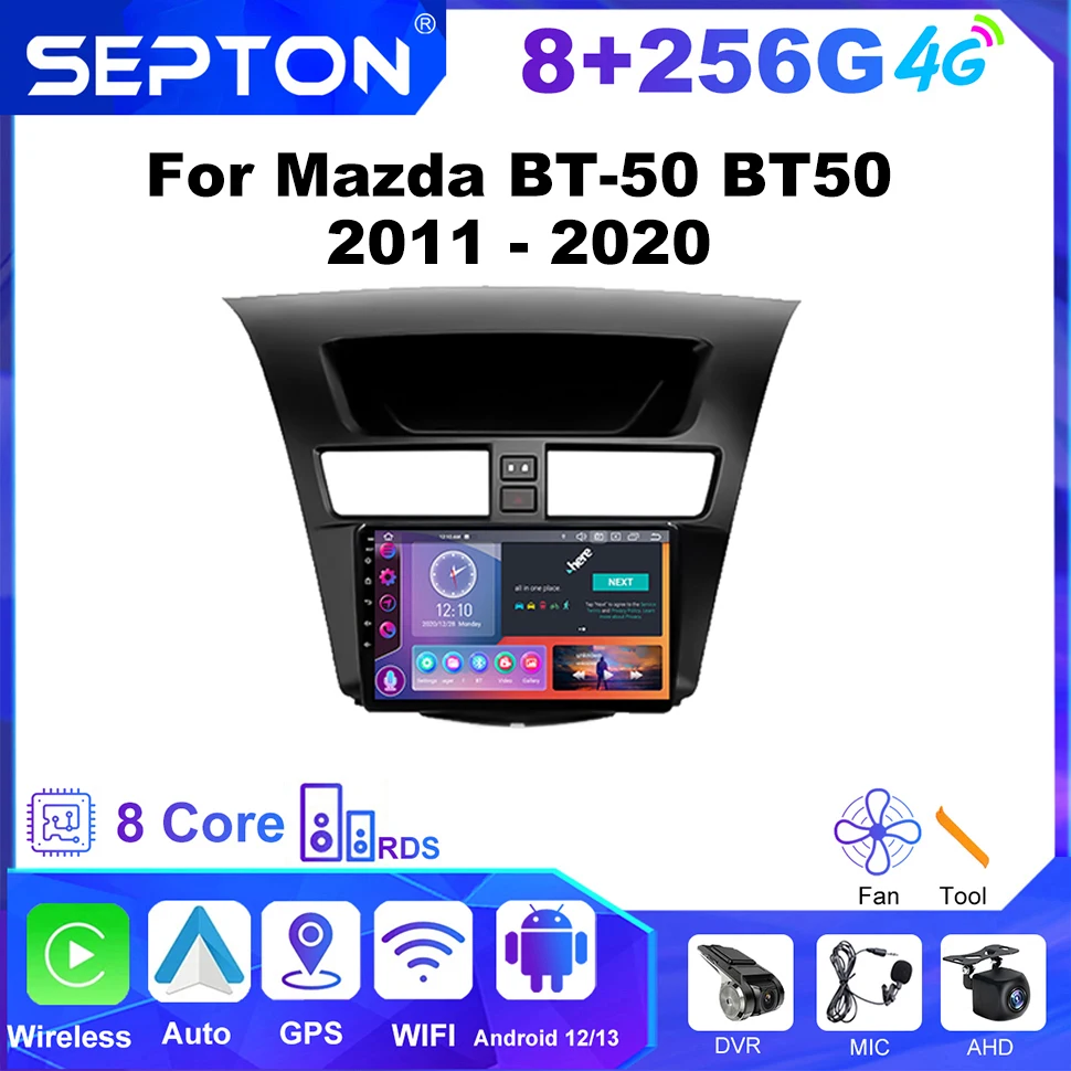 

SEPTON Android Smart Car Systems Радио для Mazda BT-50 BT50 2011-2020 Мультимедийный плеер Автомобильный Carplay Экран GPS 4G Головное устройство