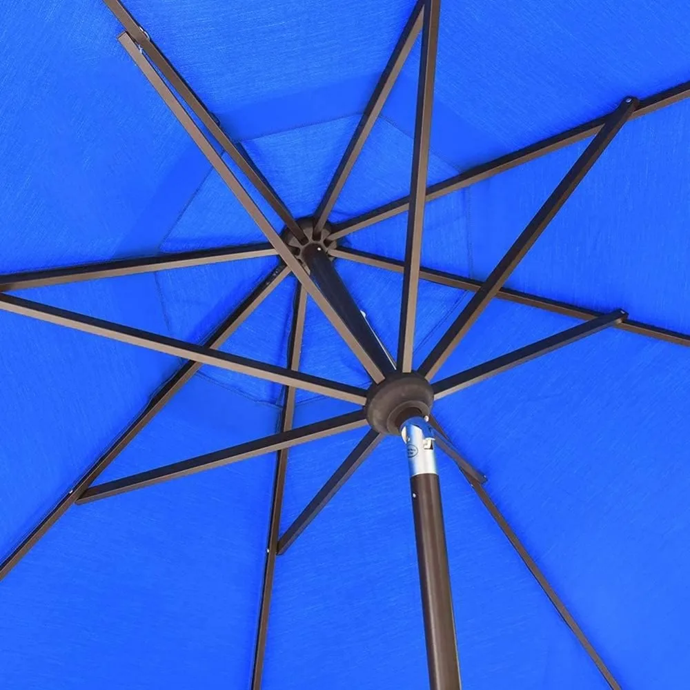 الولايات المتحدة الأمريكية 10 سنوات غير يتلاشى 10Ft مظلة السوق مظلة فناء مظلة طاولة خارجية مع تهوية، أزرق ملكي #6