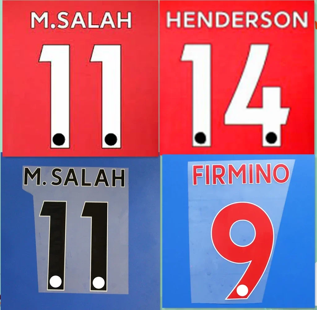 2019 2020 2021 2022 super A parche número Premier M.SALAH MANE FIRMINO Henderson parches de estampado en caliente insignias