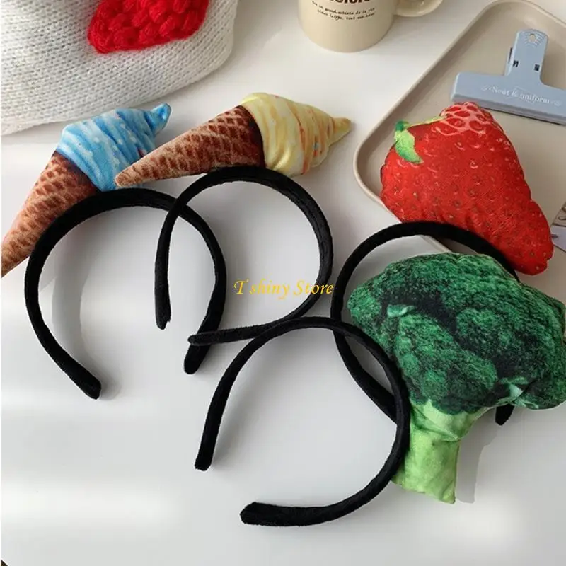 N58F, Hoa Quả Mũ Trùm Đầu Ngộ nghĩnh Mũ Trụ dành cho Nữ Cô Gái Halloween Phụ Kiện