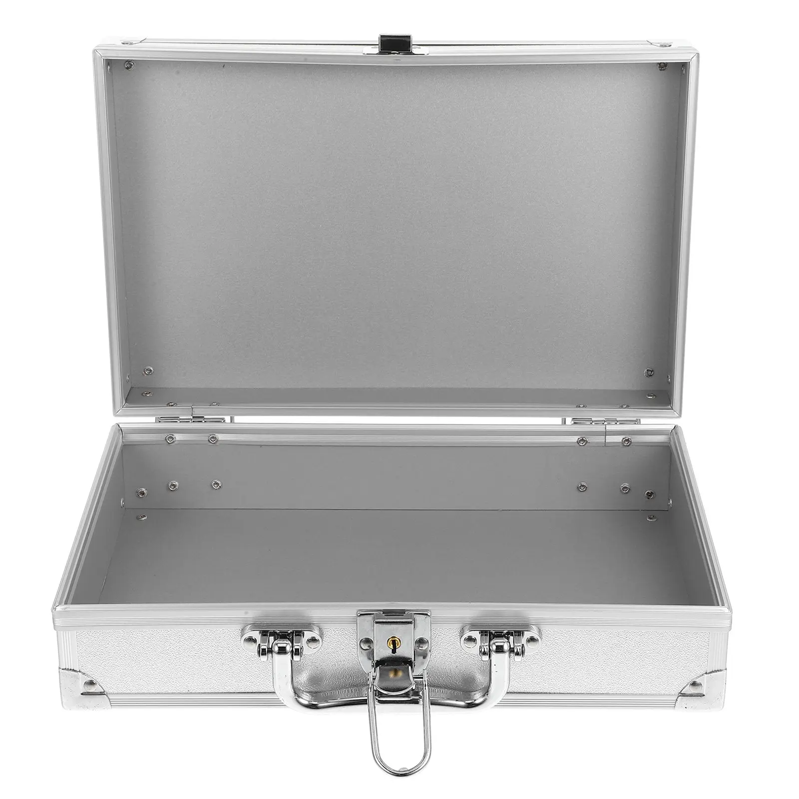 Caja de Herramientas de Aleación de Aluminio, Mini Maletín con Cerradura, Estuche de Almacenamiento para Herramientas y Portátil, Organizador de Viaje, Caja de Transporte Metálica Portátil