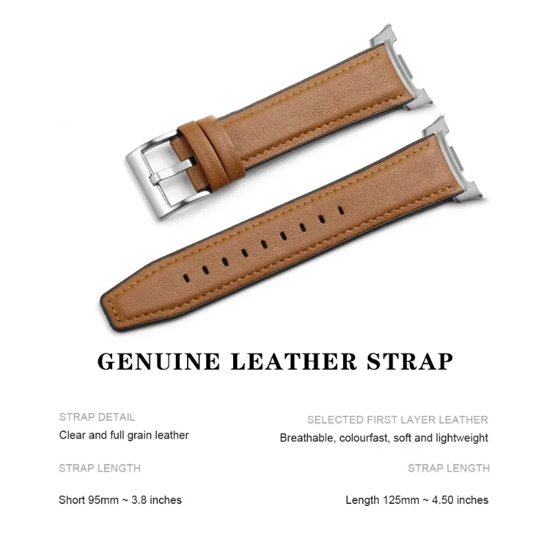 Correa de cuero para Samsung galaxy watch 8 40 44mm /8 classic 46mm banda deportiva para galaxy ultra 2025/7 47mm pulsera de estilo empresarial