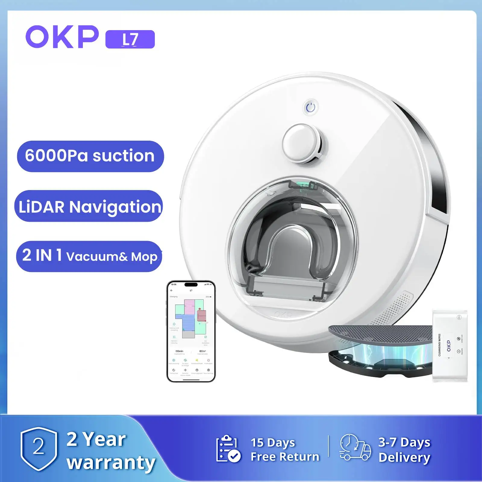 Okp L7 Robot Vacuum… - image