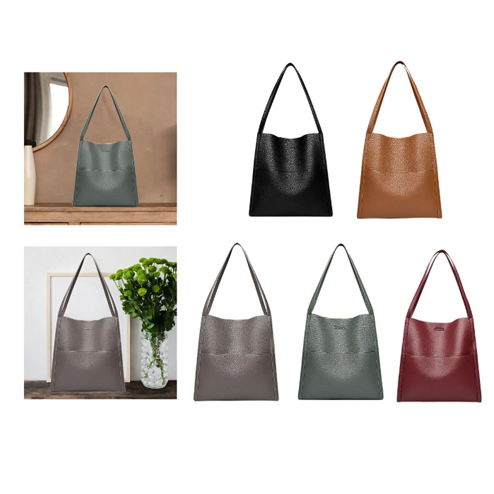 حقيبة كتف جلدية نسائية حقيبة يد أنيقة للتنقل في الهواء الطلق والعطلات #4