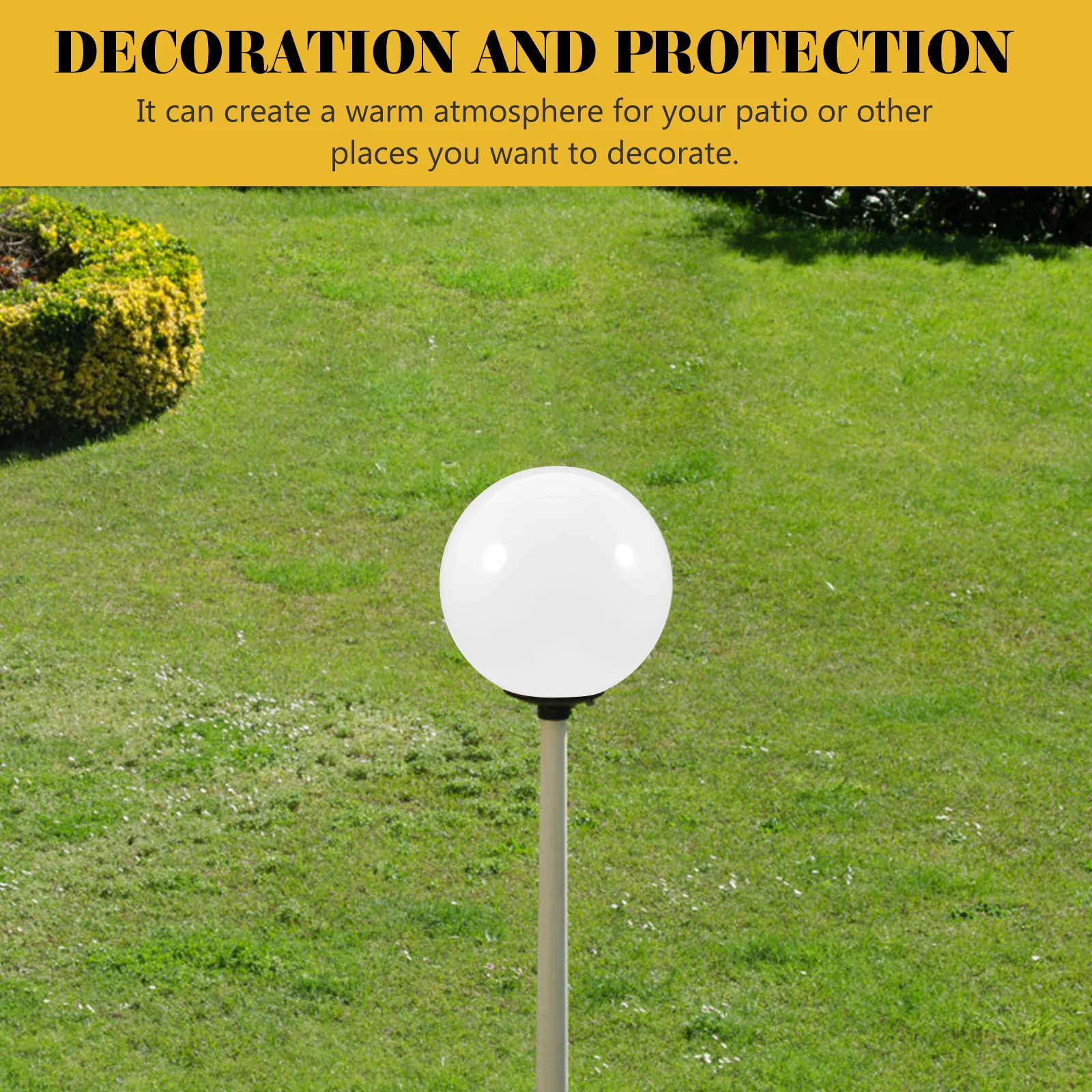 

Ball Shaped Lampshade Replacement Smooth Round Acrylic Light Cover For Outdoor Indoor Patio Wall Lamp Decoration Fixture
