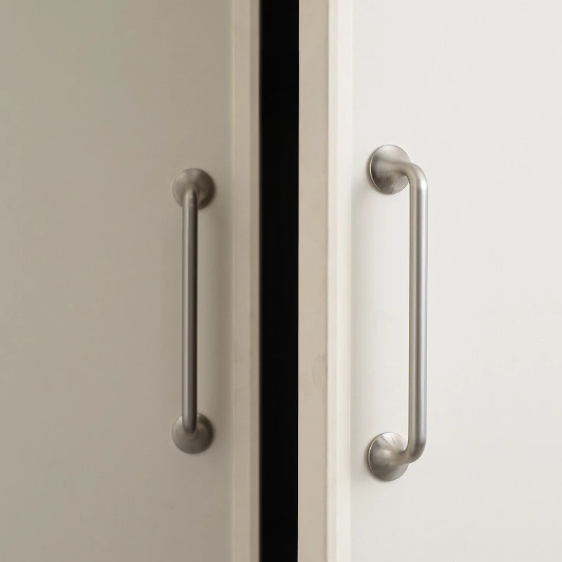 Brushed Metal Door Handles French Style Cabinet Pulls Nordic Kitchen Wardrobe Furniture Hardware Small Single-Hole Drawer Knobs