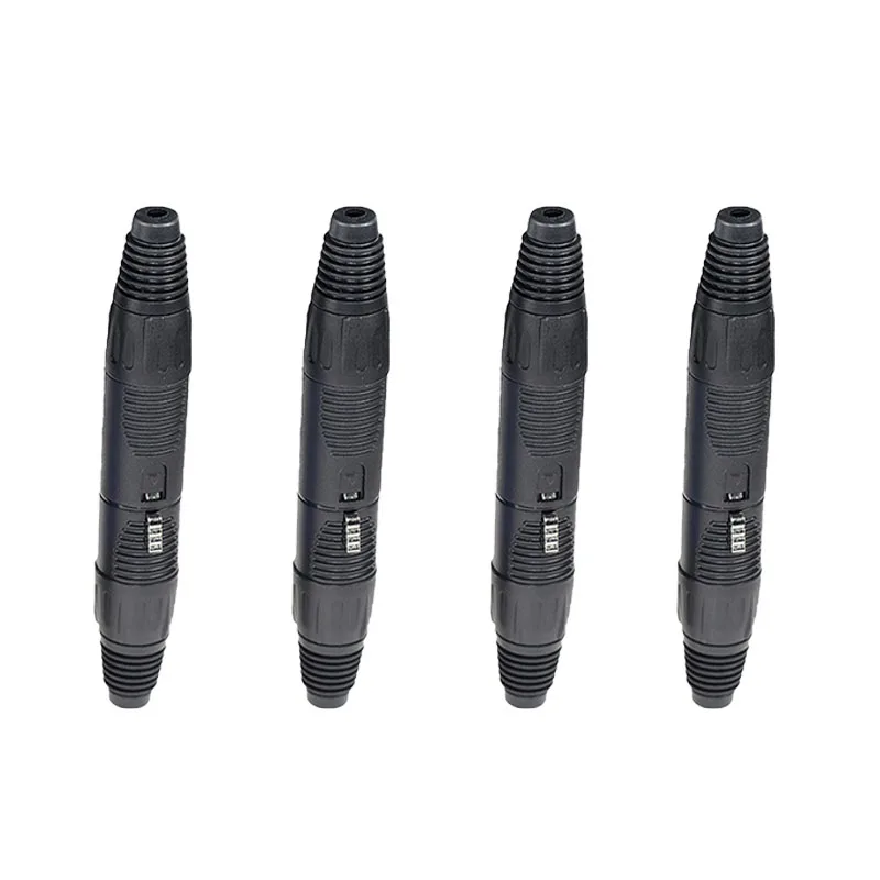 4PCS XLR 3-Pin Male/Female Microphone Audio Cable Connector - Pro Grade,  Cannon-Style Termination, High-Fidelity MIC Cable Plug