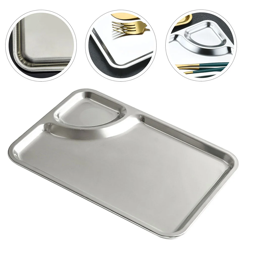 Food Warming Mat French Fries Chicken Plate The Dip Household Chips Appetizer Stainless Steel Multi-function Dish Tray