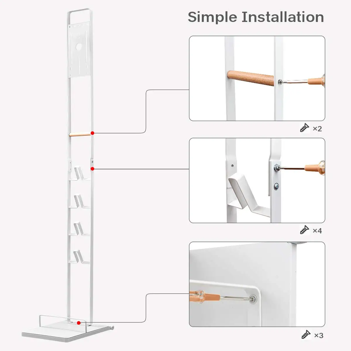 Imagem -03 - Suporte de Vácuo para Dyson Suporte de Metal Estável Suporte Armazenamento para Dyson V15 V11 V10 v8 v7 v6 Branco Preto