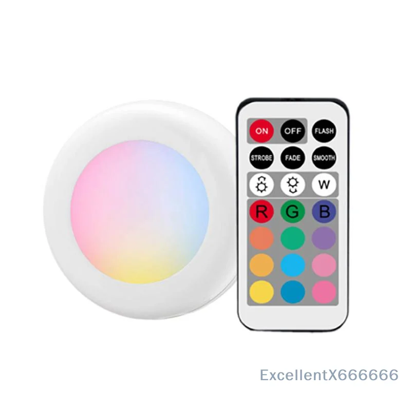 Mini Submersible RGB LED Lights Battery Powered Waterproof with Remote for Vase Wedding Reception Decor
