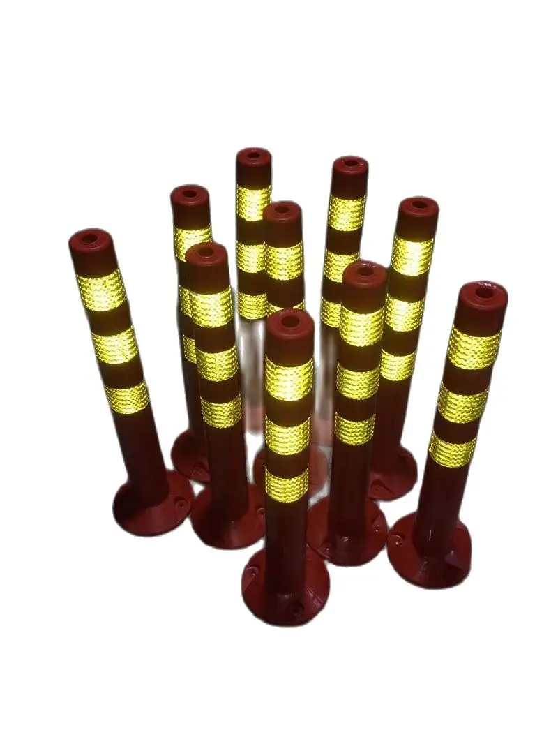 45cm High Reflective Safety Standing Pillars Warning Reflective Plastic Road Sign Facilities Crossing Safety Pile Elastic Column