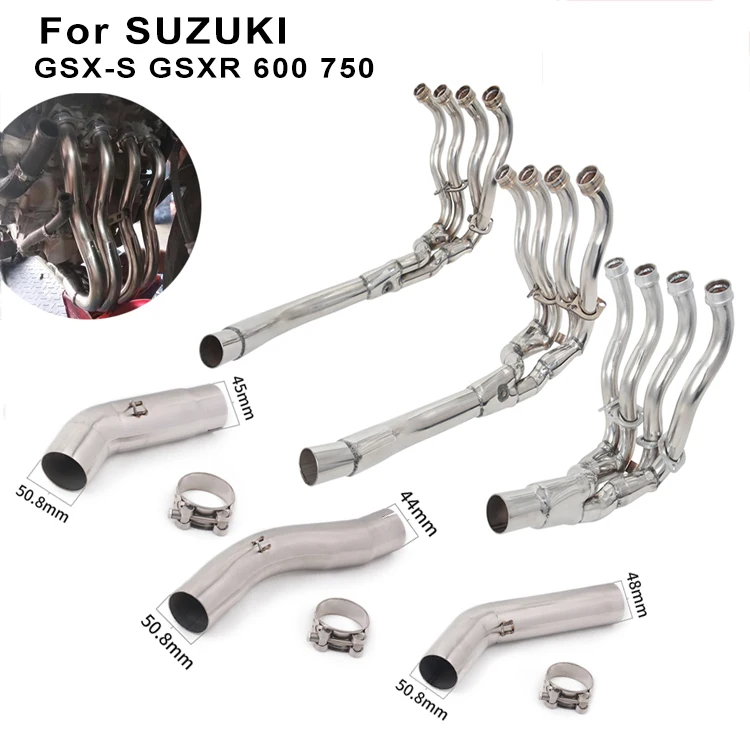 Motorcycle Exhaust Pipe For Suzuki GSX-S600 750 GSXR600 750 GSX-S GSXR 600 750 2006-2017 Motorcycle Muffler Full System Exhaust