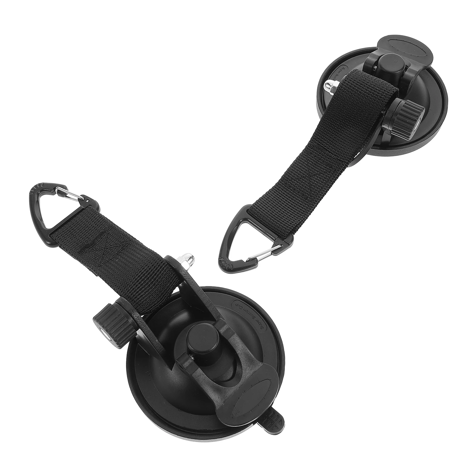 

2 Pcs Hooks Camping Awning Suction Cup Anchor Securing Fold Sucker Black Tie down Boat Cups