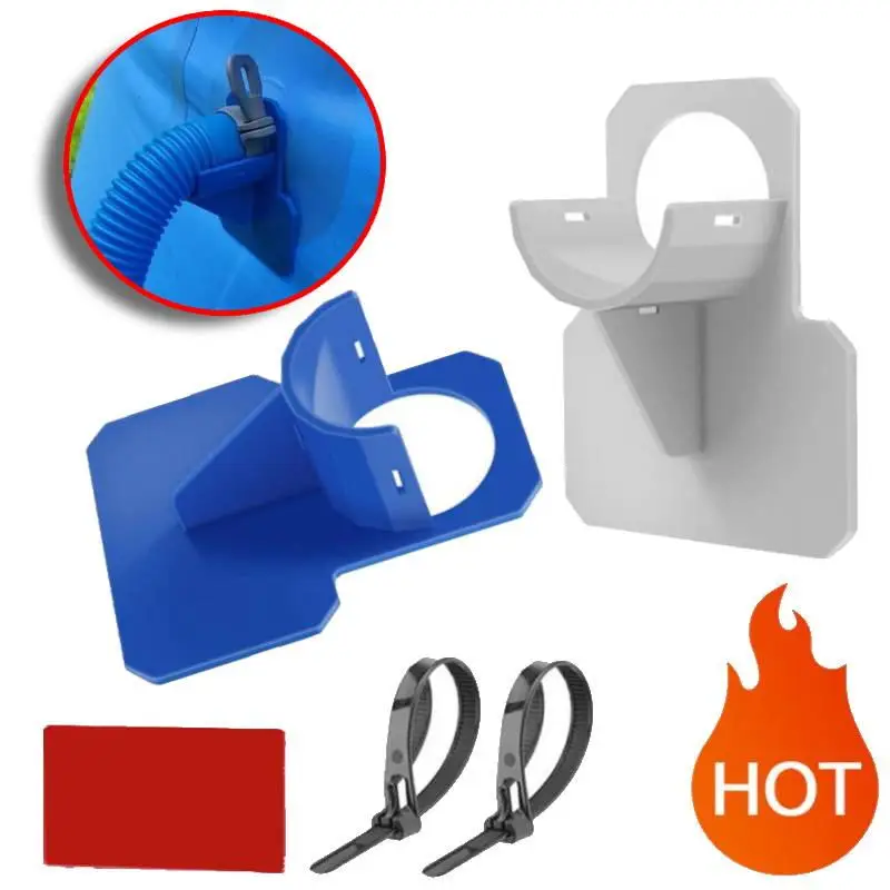 Swimming Pool Pipe Holder Mount Supports Pipes 30-38mm Fits Intex Best Way Above Ground 32mm 38mm Hose Outlet With Cable Tie