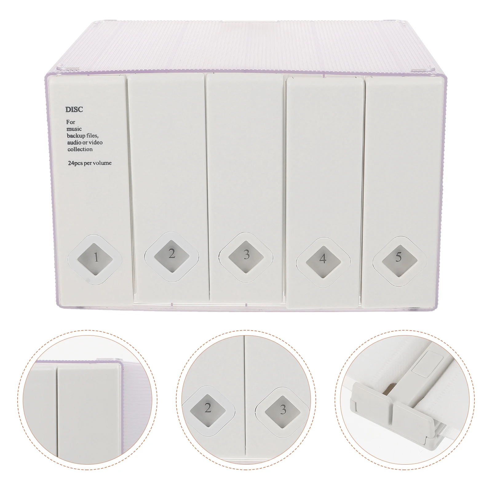 

Large Capacity CD Case Storage Bag White Non woven Portable Disc Wallet Protects Dust Scratches DVDs Car Accessories