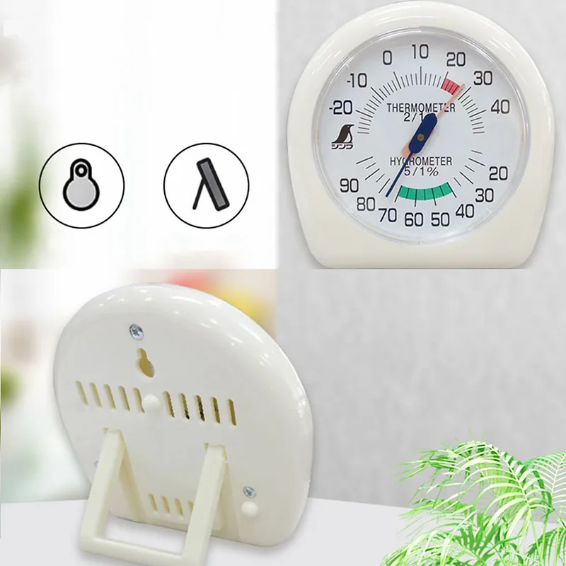SHINWA Penguin Indoor Mini Thermometer Hygrometer Home Baby Room Industrial Greenhouse Dry and Wet Temperature Gauge 1PCS