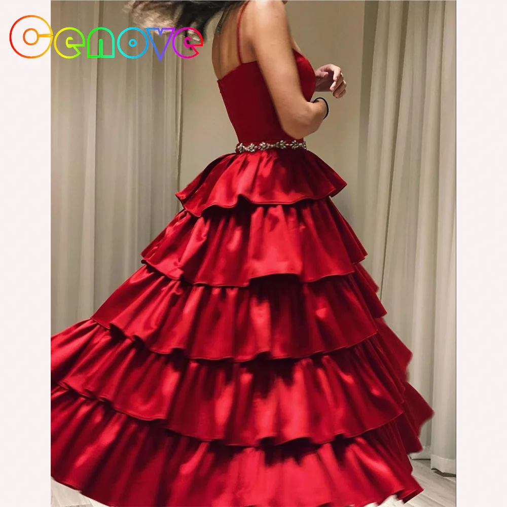 

Cenove A-Line Spaghetti Straps Neckline Prom Dress Sleeveless With Floor Length Evening Elegant Party Dress For Women2023