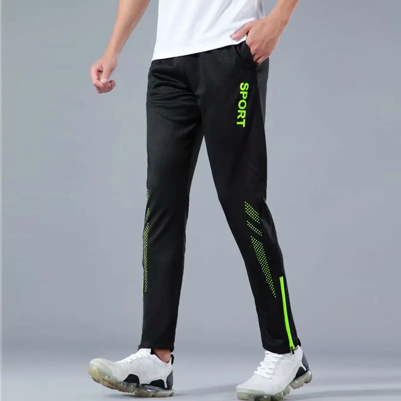 Running Pants for Men Soccer Training Pants With Zipper Pockets Active Jogging Trousers Track Fitness Boys Sports Leggings