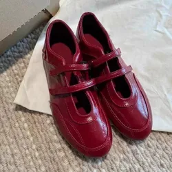 Soft Sole Flat Shoes Spring New Round Head Shallow Mouth Leather Cover Feet Waterproof and Comfortable Slipper Shoes