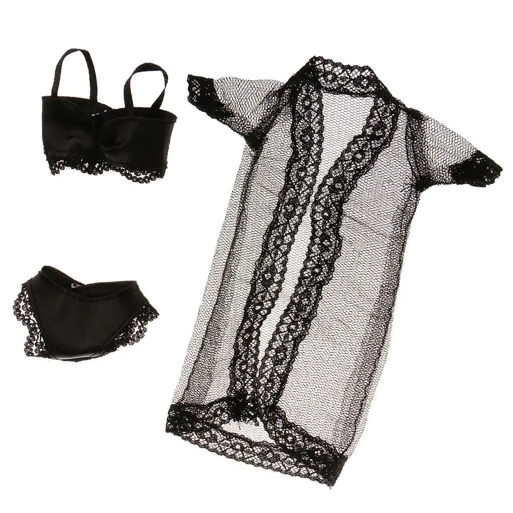 

Lace Doll Pajamas Nightwear Set Doll Clothes Accessories Outfit for 15cm Dolls Bedtime