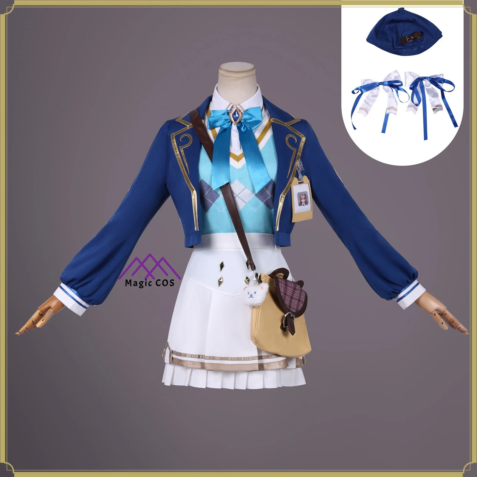 

High Quality Game Character Da Qiao Cosplay Costume Women's Academy Uniform Anime Outfit Role Playing Comic Con Party Suit