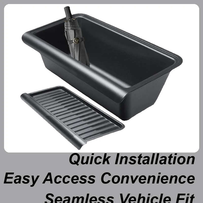 

For New Version Of Tesla Model Y Car Under Seat Organizer Waterproof Tool Organizer Vehicle Accessories Under Seat Tray For