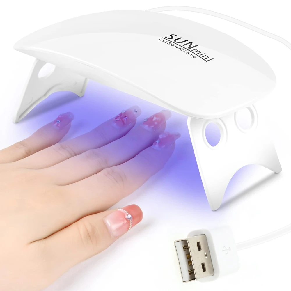 

Professional USB UV LED Nail Lamp, 6 Light Beads, Mini Curing Light for Gel Nails, Manicure Dryer for Fast-drying, Nail Art Tool