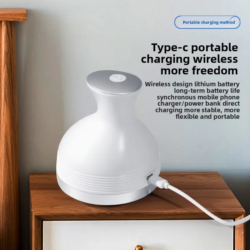 

Able NEW Electric Cordless Hair Scalp Massager with Kneading 4 Massage Nodes Handheld Portable Head Scratcher Massager Stress Re