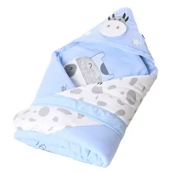 Pure Cotton Swaddle for Babies Spring Autumn Thick Solid Color Printing Quilt for Mother Baby Bedding Comfortable Hug Blanket